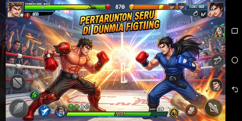 Gameplay 8768 menampilkan pertarungan seru dan karakter unik.