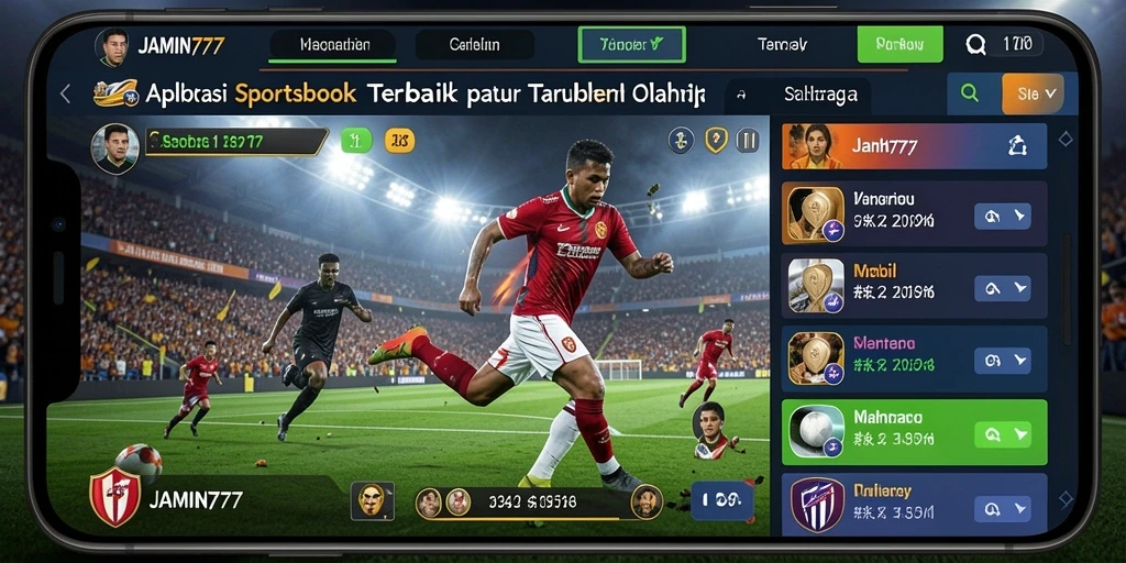 Tampilan gameplay Sportsbook dengan taruhan langsung di JAMIN777.