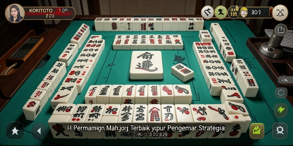 Tangkapan layar menampilkan gameplay seru KOKITOTO dengan ubin Mahjong.