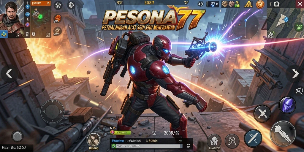 Tampilan screenshot PESONA77 menampilkan aksi intense dan grafik berkualitas tinggi.