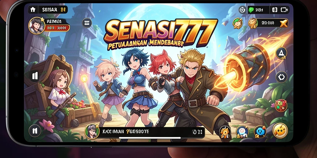 Gameplay SENSASI777 menunjukkan karakter Anime dalam aksi mendebarkan.