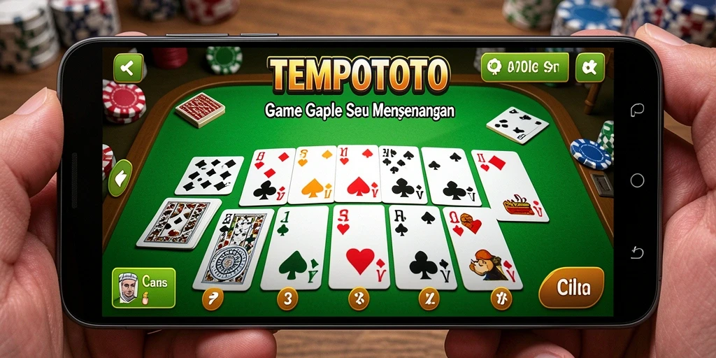 Tampilan gameplay seru dari TEMPOTOTO saat bermain Gaple.